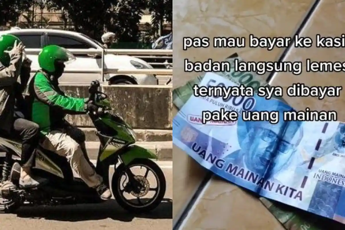 Pilunya Driver Ojol Dibayar Pakai Uang Mainan, Langsung Lemas Saat Mau Beli Susu Anak: Takut Saya