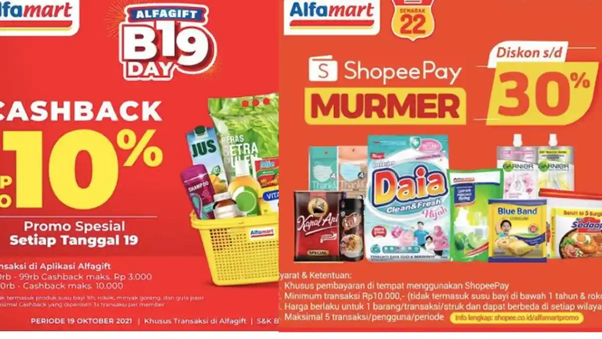 Promo Alfamart Dapatkan Cashback Sampai Diskon Hingga 80 Persen: Minyak, Deterjen, Es Krim dll