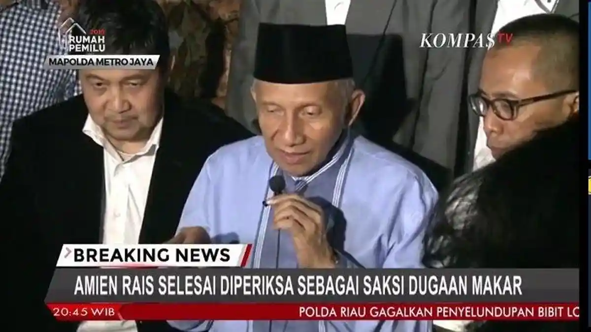 Amien Rais Diperiksa 10 Jam, Mengaku Diajukan 37 Pertanyaan Soal Seruan People Power