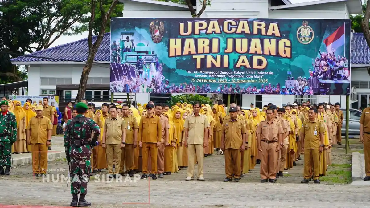 Pesan Jenderal Soedirman Menggema pada Upacara Hari Juang TNI AD 2025 di Sidrap