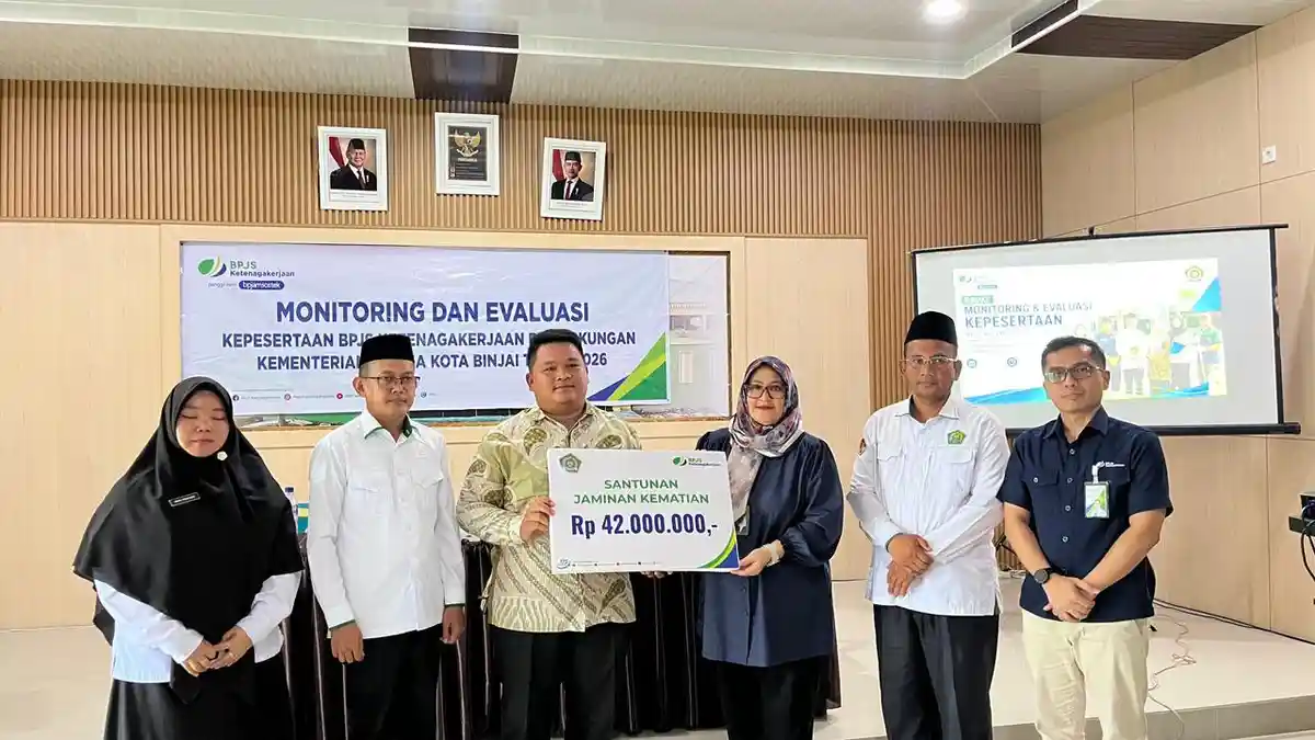 Pastikan Jaminan Sosial BPJS Ketenagakerjaan dan Kemenag Binjai Evaluasi Kepesertaan Tenaga Pendidik