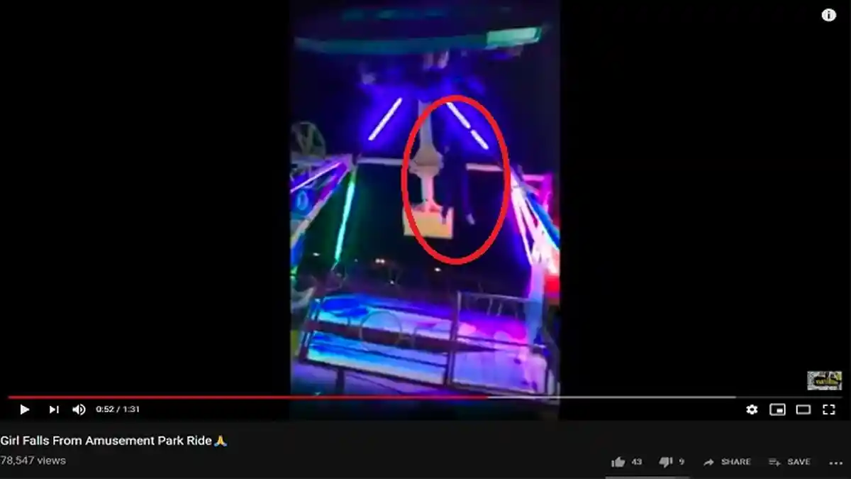 Viral Seorang Wanita Terjatuh kemudian Terhantam Wahana Permainan, Pengunjung Berteriak Ngeri