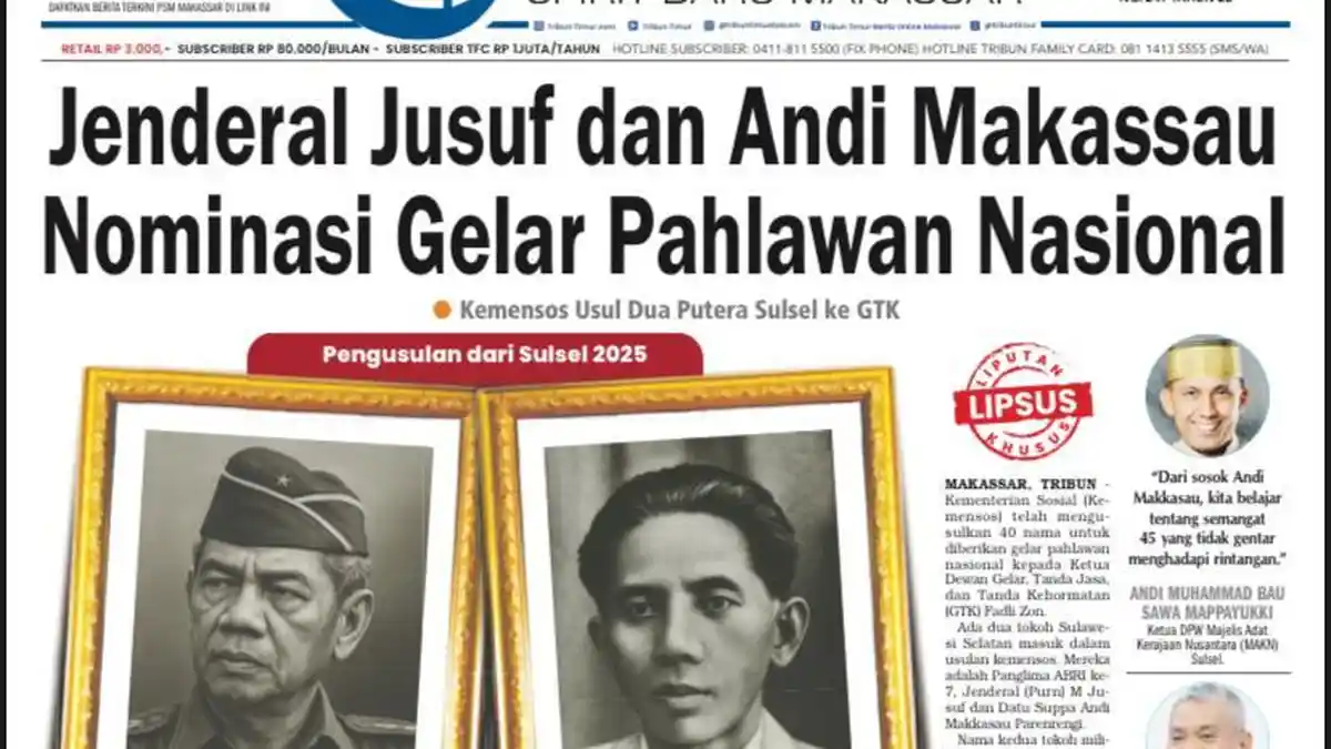 Jenderal Jusuf dan Andi Makassar Nominasi Gelar Pahlawan Nasional