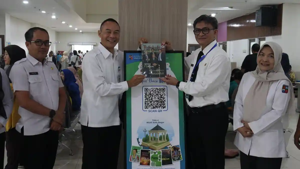 Kini Ada Spot Baca Digital di RSUD Kota Bogor, Bisa Akses Ratusan Buku Cuma Pakai Scan QR