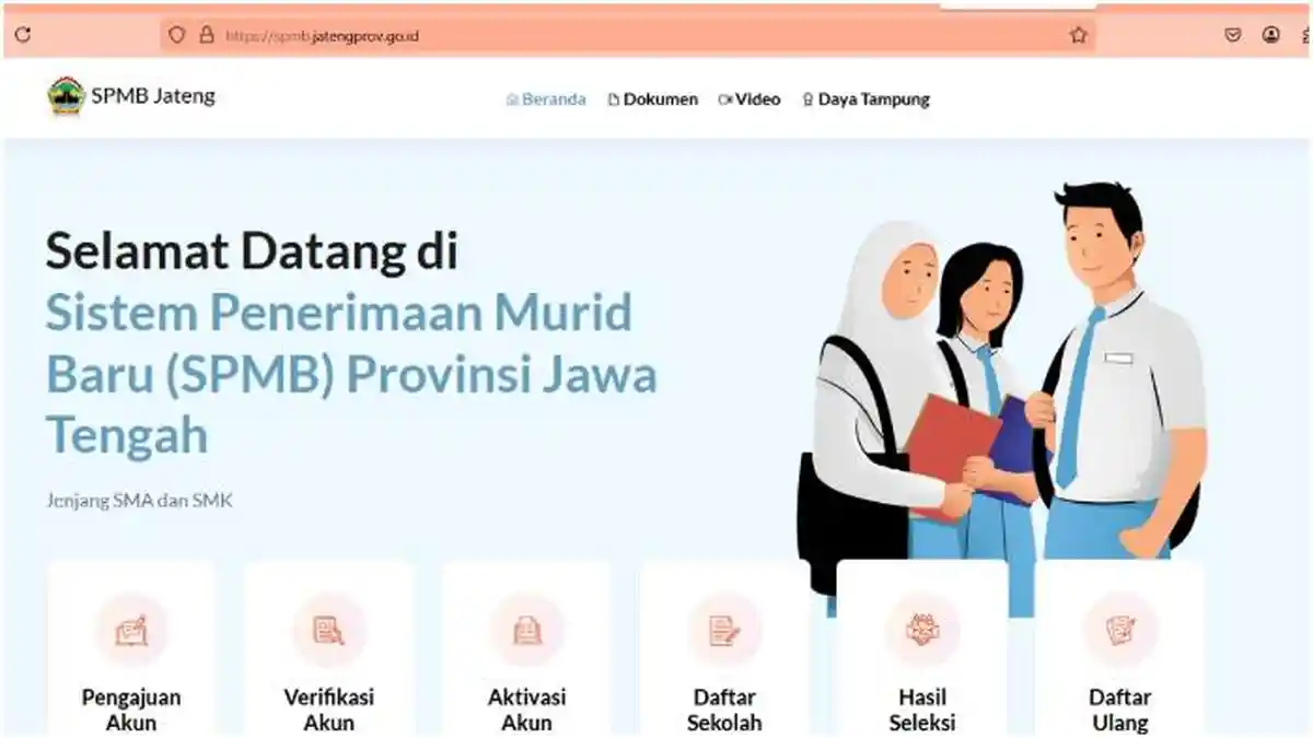 Cara Daftar dan Login SPMB Jawa Tengah 2025: Berlaku untuk Jenjang SD ...