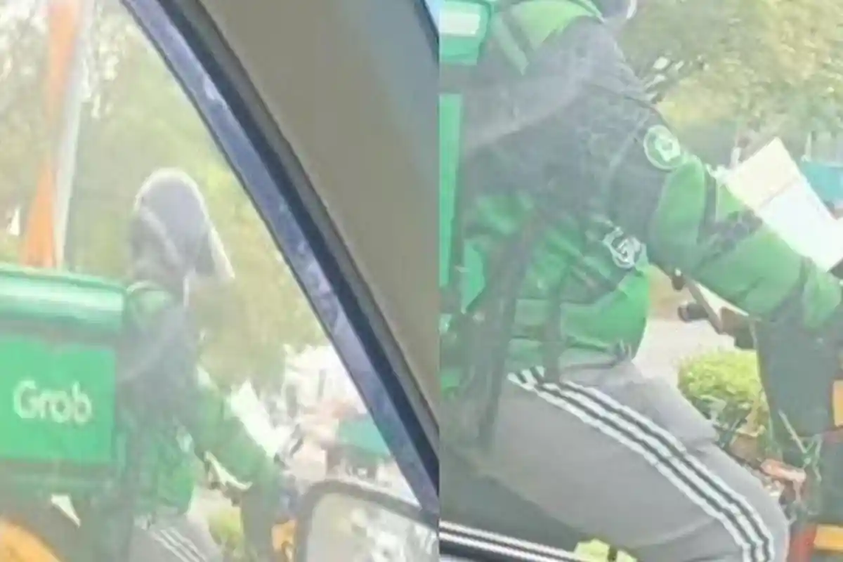 Perbanyak Pahala di Bulan Ramadhan, Seorang Driver Ojol Ini Baca Al-Quran saat Tunggu Lampu Merah