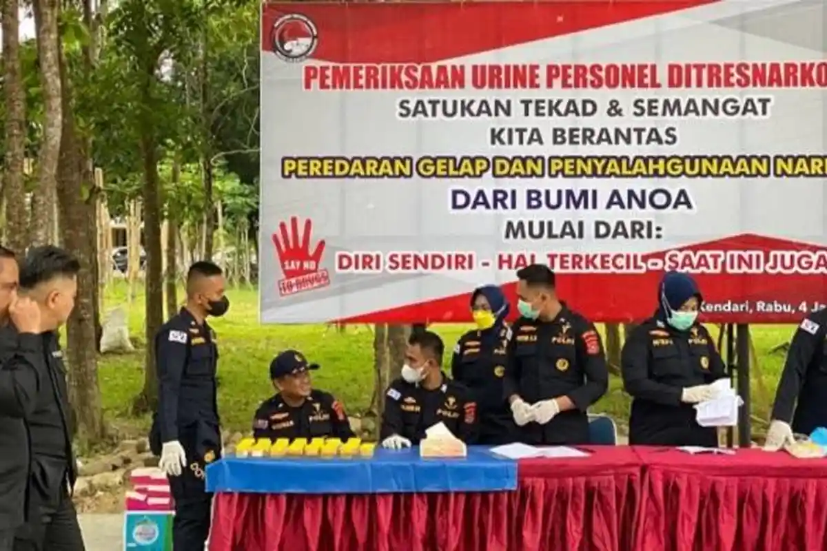 74 Personel Polda Sulawesi Tenggara Jalani Tes Urine, Direktur Reserse Narkoba Ungkap Hasilnya