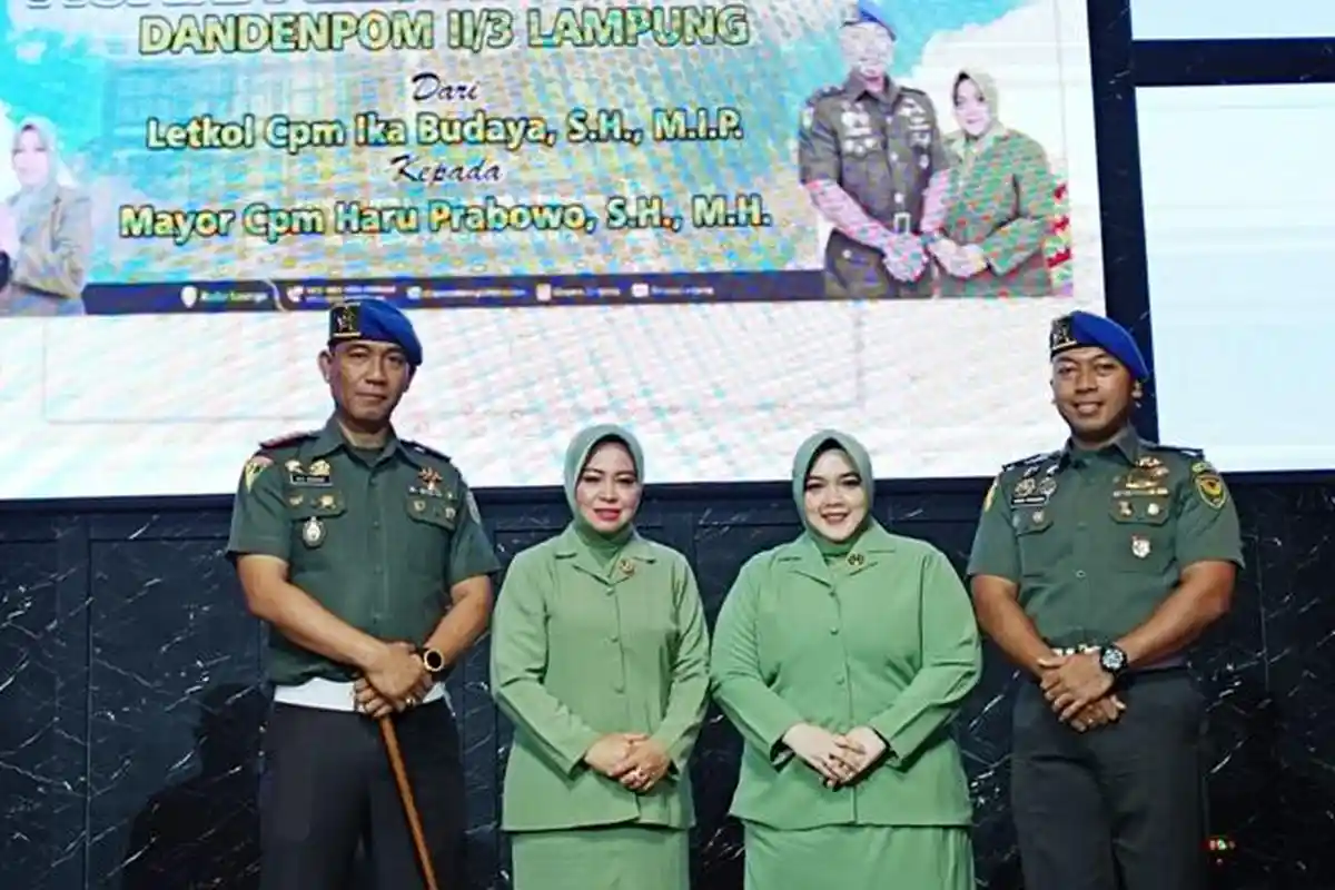 Dandenpom II/3 Lampung Kini Dipimpin Mayor CPM Haru Prabowo