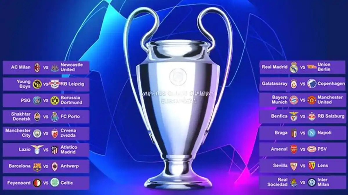 Jadwal dan Link Streaming Liga Champions, Nonton Gratis Ada AC Milan vs Newcastle dan MU vs Bayern