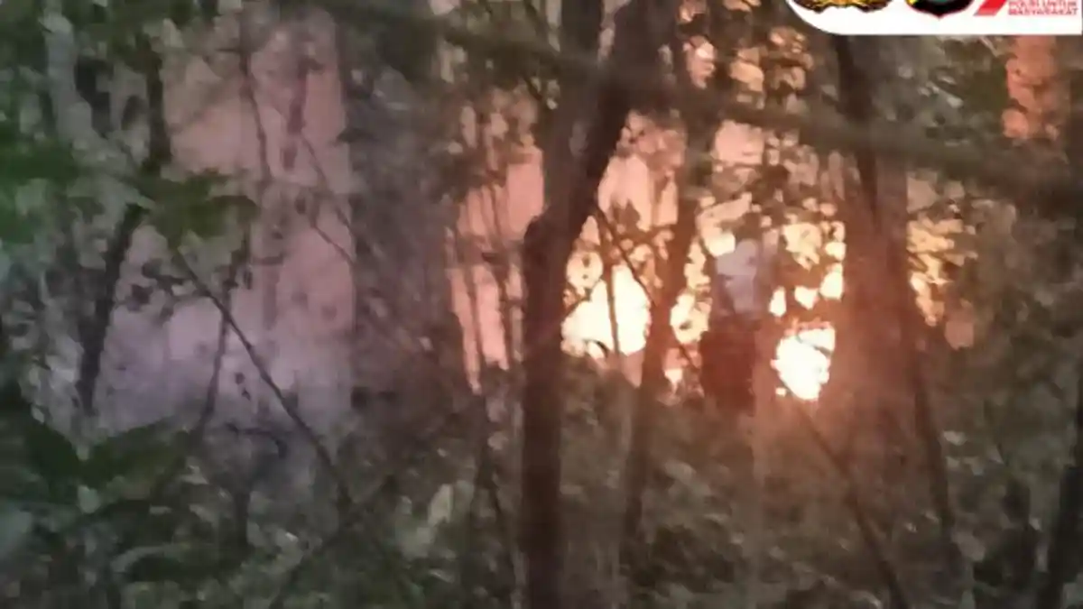 Aksi Heroik Personel  Polres Simalungun Padamkan Api di Hutan Sibaganding