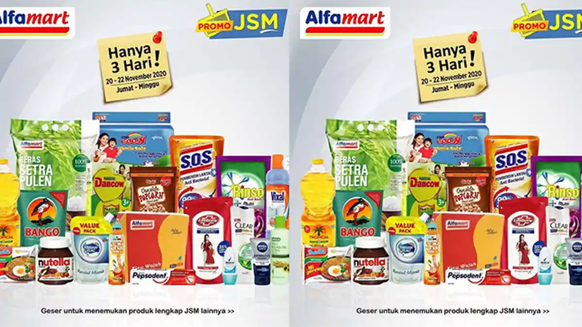 Hari Pertama Promo JSM Alfamart 20-22 November 2020, Harga Termurah Produk Sehari-hari