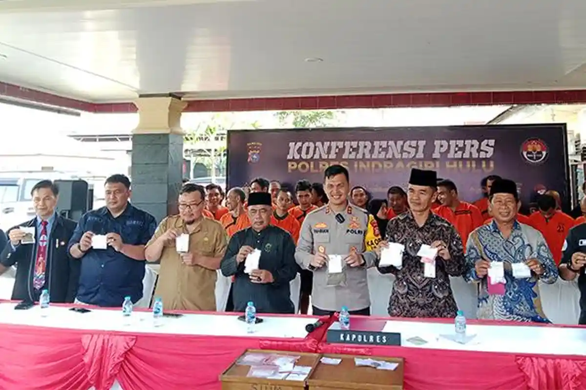Polres Inhu Riau Amankan 28 Tersangka Narkoba Selama Bulan Oktober