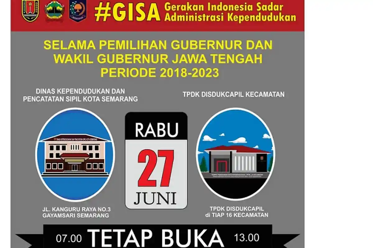 Layanan Pemkot Semarang Ini Tetap Buka saat Libur Coblosan