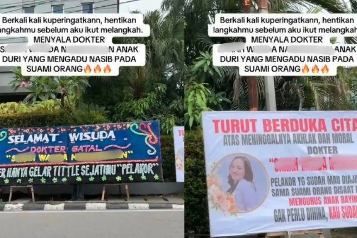 Viral Papan Bunga 'Pelakor' di Wisuda Dokter Medan Berujung Laporan Polisi Pencemaran Nama Baik