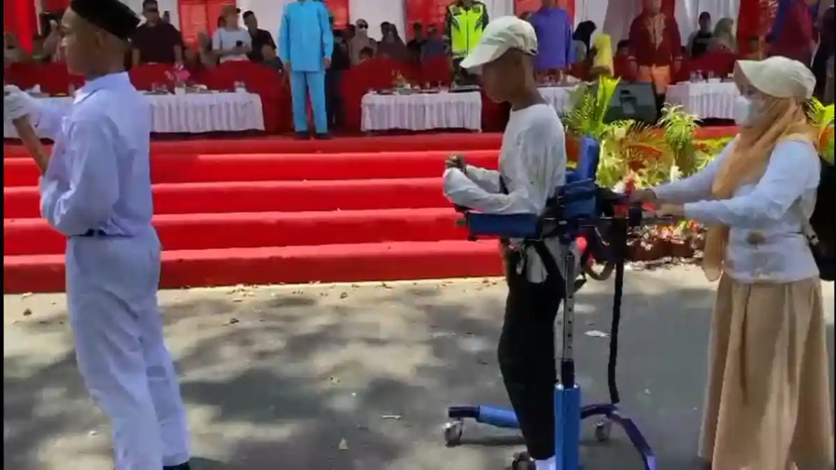 YPAC Pangkalpinang Perkenalkan Alat Bantu Jalan Hasil Karya Tim PMTU Teknik Mesin UBB