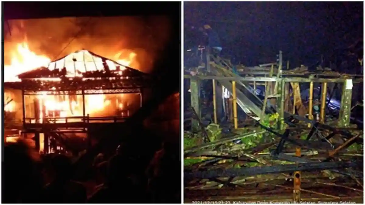 Suami Meninggal Belum 40 Hari , Rumah Janda 3 Anak di OKUS Terbakar, Tak Ada Harta Tersisa