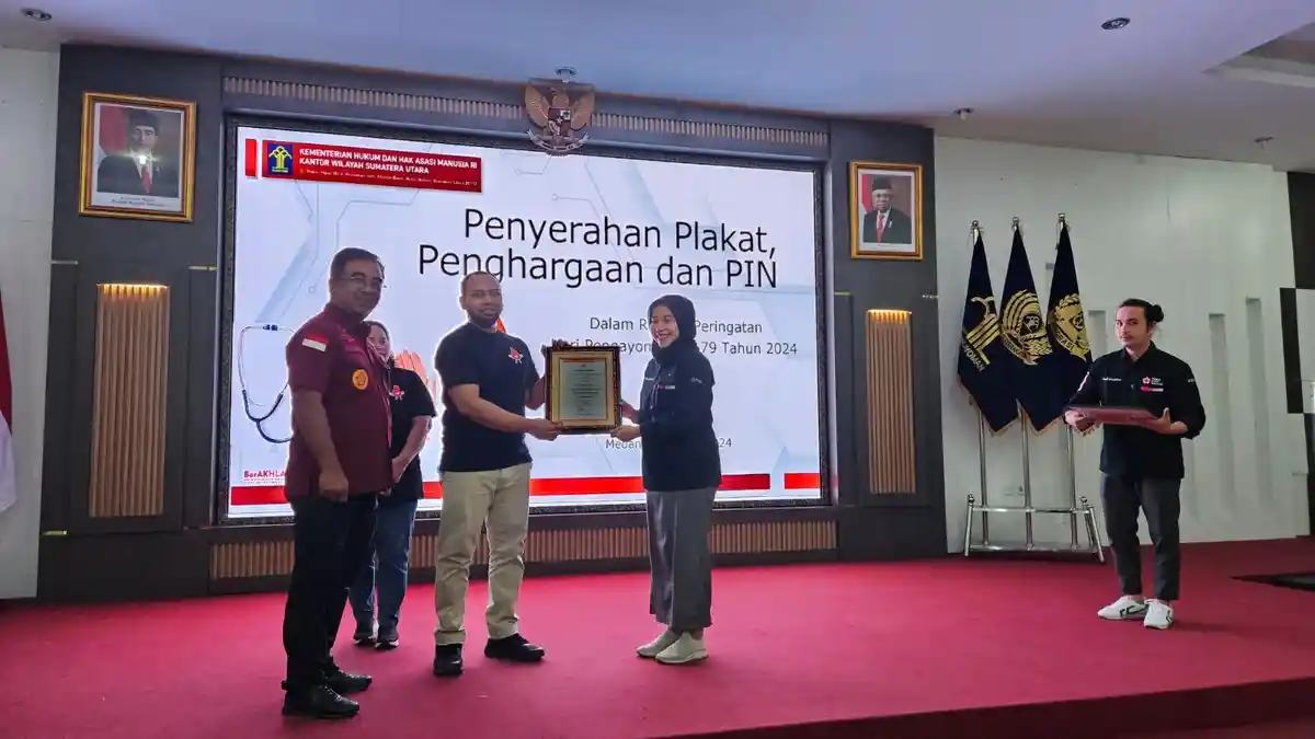 Memperigati HUT ke-79 Pengayoman, Kanwil Kemenkumham Sumut Menggelar Donor Darah