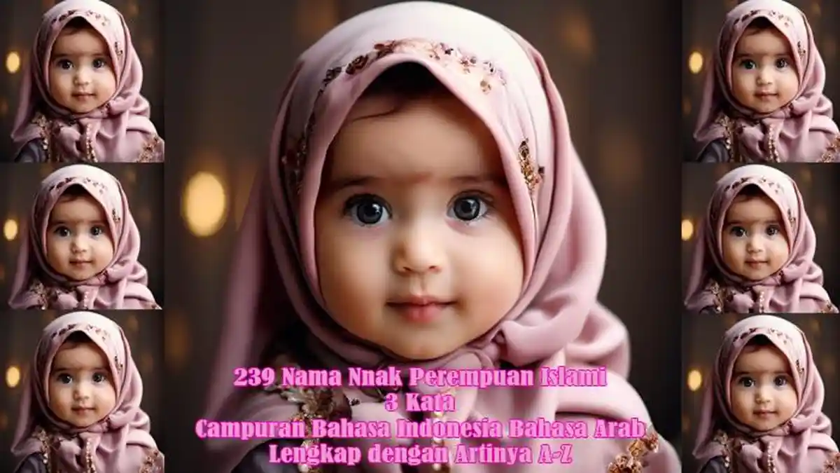 239 Nama Nnak Perempuan Islami 3 Kata Campuran Bahasa Arab Lengkap ...