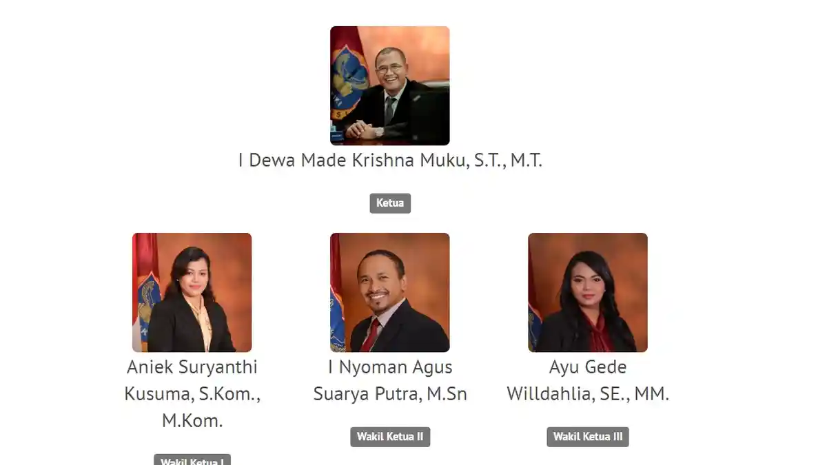 WIKI BALI - Ini Daftar Nama & Jabatan dalam Organisasi Pengelola  STMIK STIKOM Indonesia (STIKI)