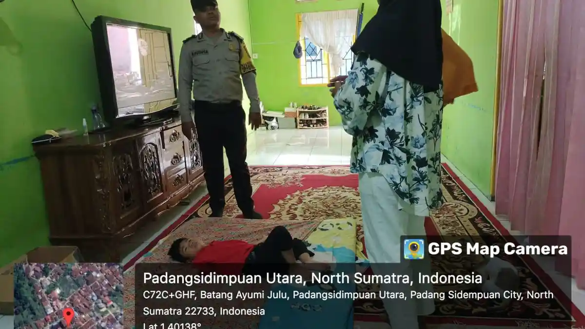 Aksi Kemanusian Bhabinkamtibmas Polres Padangsidimpuan, Cek Kondisi Anak Penderita Epilepsi