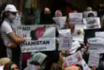 Unjuk Rasa Pencari Suaka Asal Afghanistan