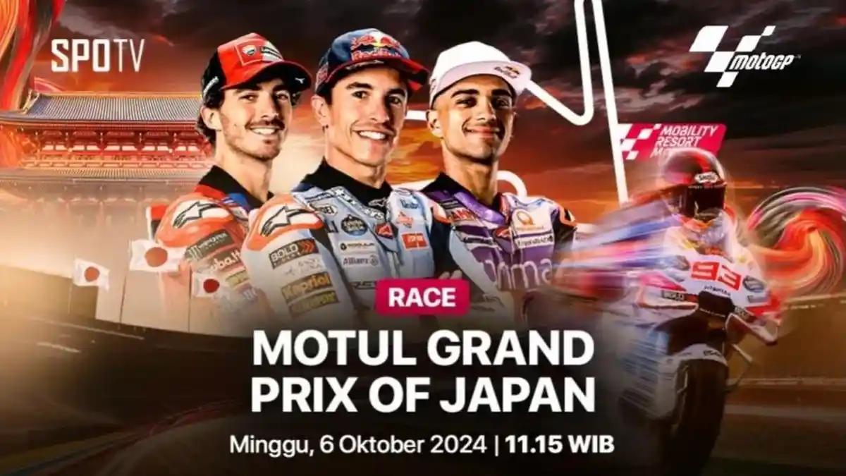 Link dan Jadwal MotoGP Jepang 2024 Hari Ini Race Gratis Siaran Langsung ...