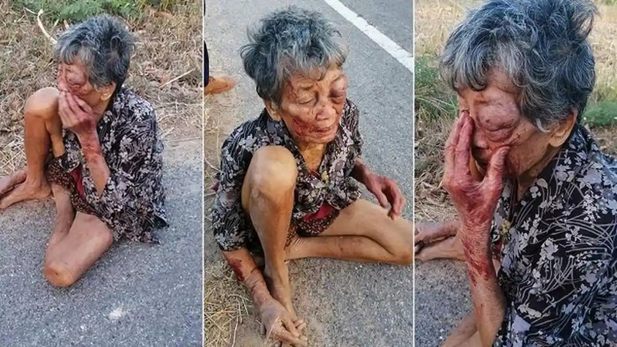 Cucu Durhaka Siksa Nenek, Telantarkan Neneknya di Jalanan dengan Wajah Babak Belur