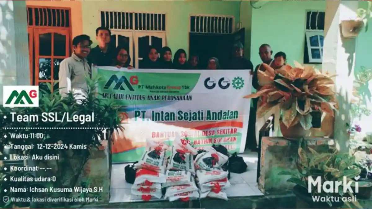 Wujud Tanggung Jawab Sosial, PT ISA Salurkan Bantuan Sembako bagi 100 KK di Bathin Solapan