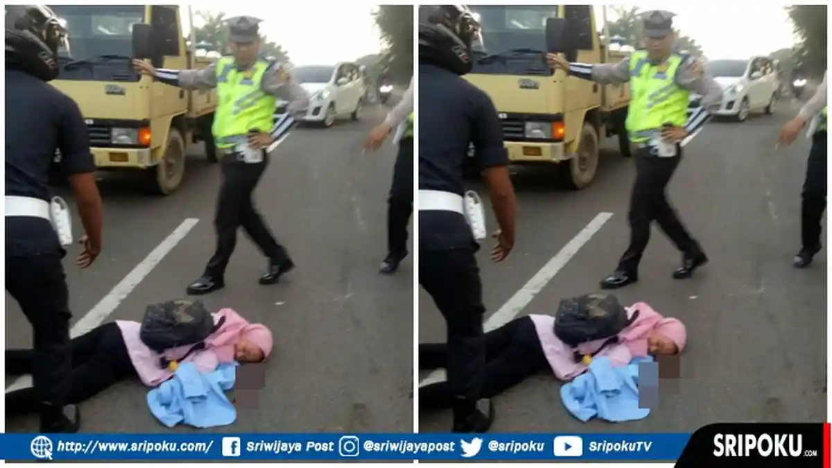 BREAKING NEWS: Driver Ojol dan Mahasiswi Polsri Kecelakaan di Demang Lebar Daun Palembang