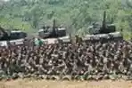 Presiden Jokowi Saksikan Latihan Tempur TNI AD TA