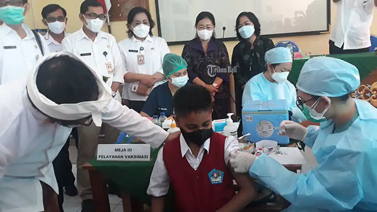 BREAKING NEWS: 5.000 Anak Divaksin Covid-19 Hari Pertama, 63.594 Anak Sasaran Vaksin di Denpasar