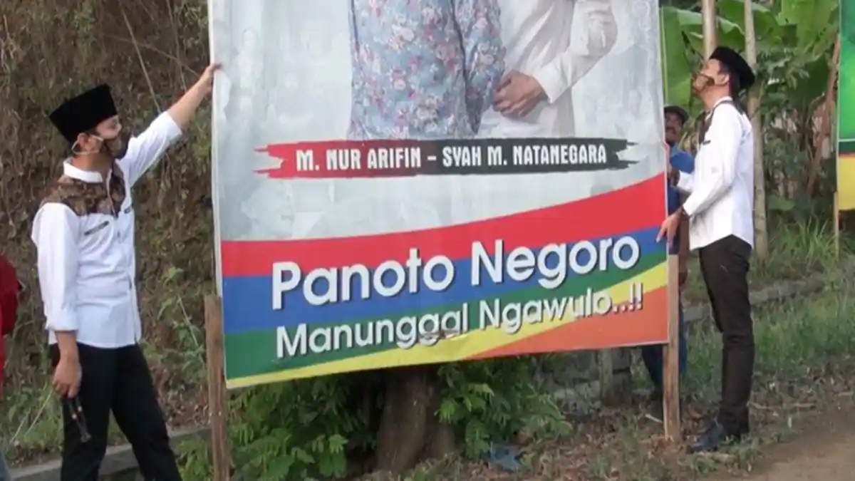 Mendekati Masa Kampanye Pilkada Trenggalek, Mas Ipin Copot Sendiri Balihonya