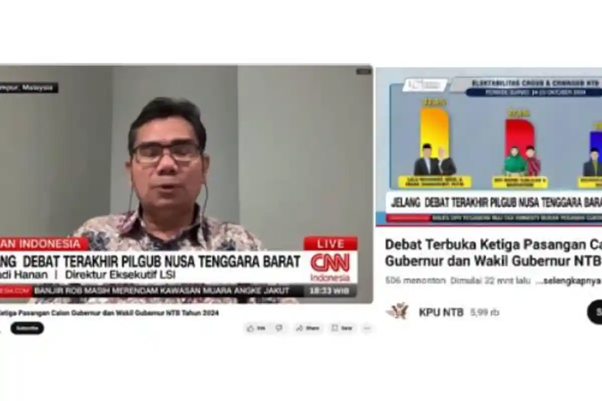 KPU NTB Disebut Kecolongan Terkait Tayangan Hasil Survei di Live Debat, Bisa Dilaporkan ke DKPP
