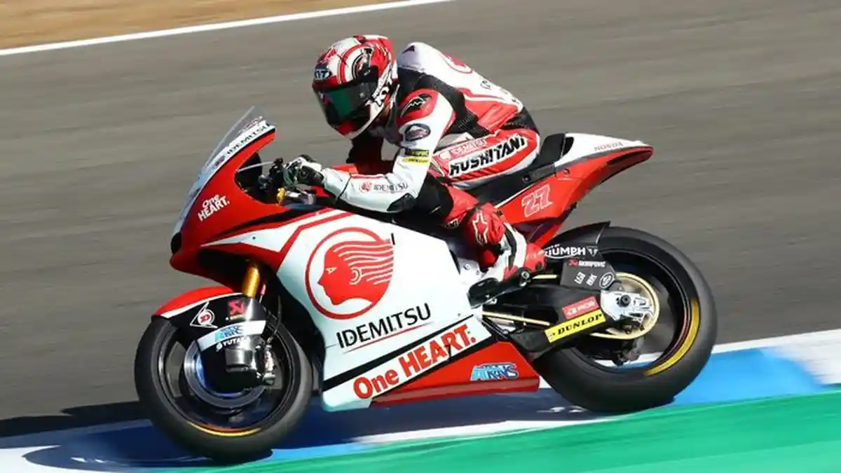 Pembalap Indonesia Start dari Grid Paling Belakang di Moto2 Andalusia