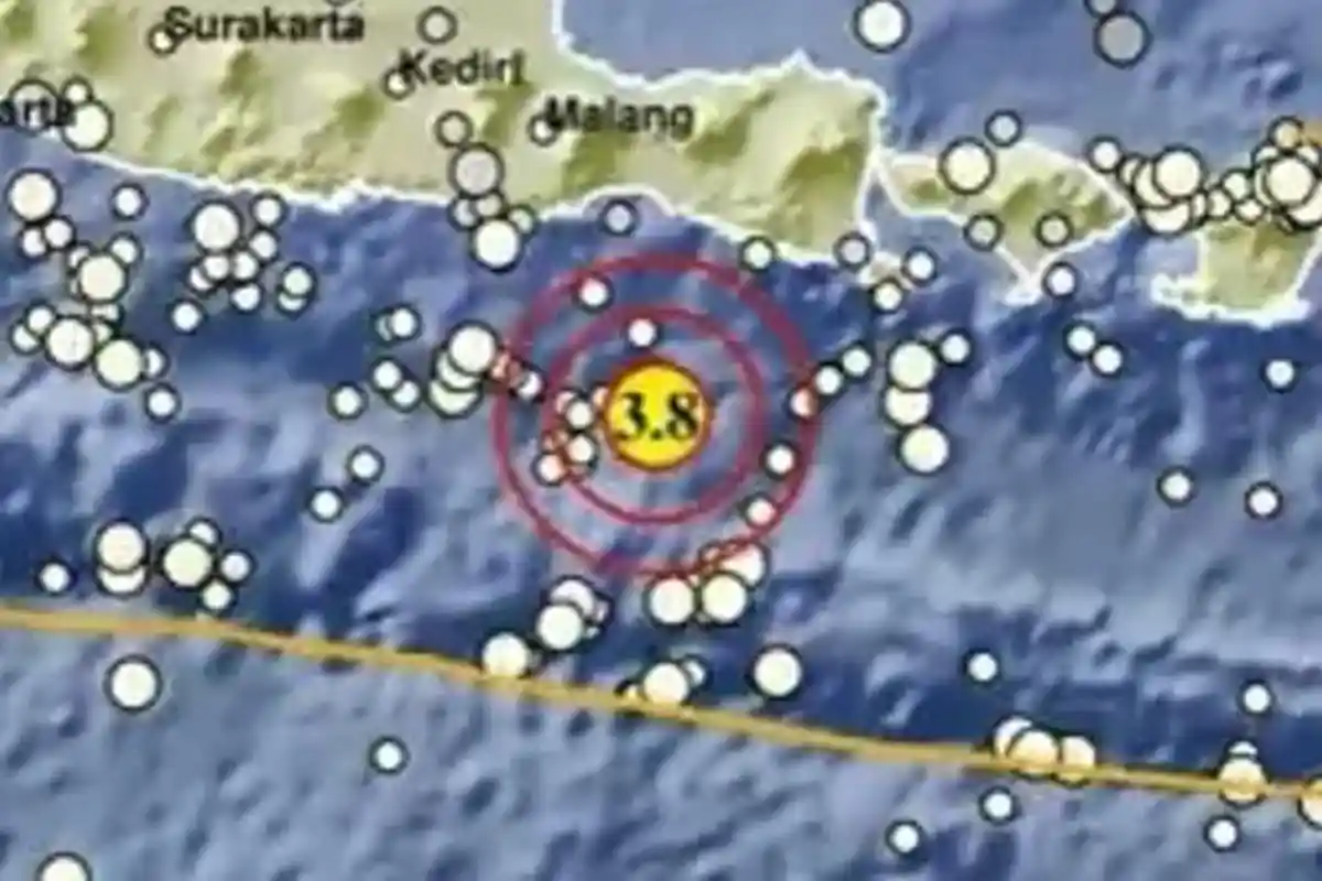 Gempa Terkini Siang Ini Senin 27 Mei 2024, Info BMKG Guncang Jawa Timur Magnitudo 3,8 SR