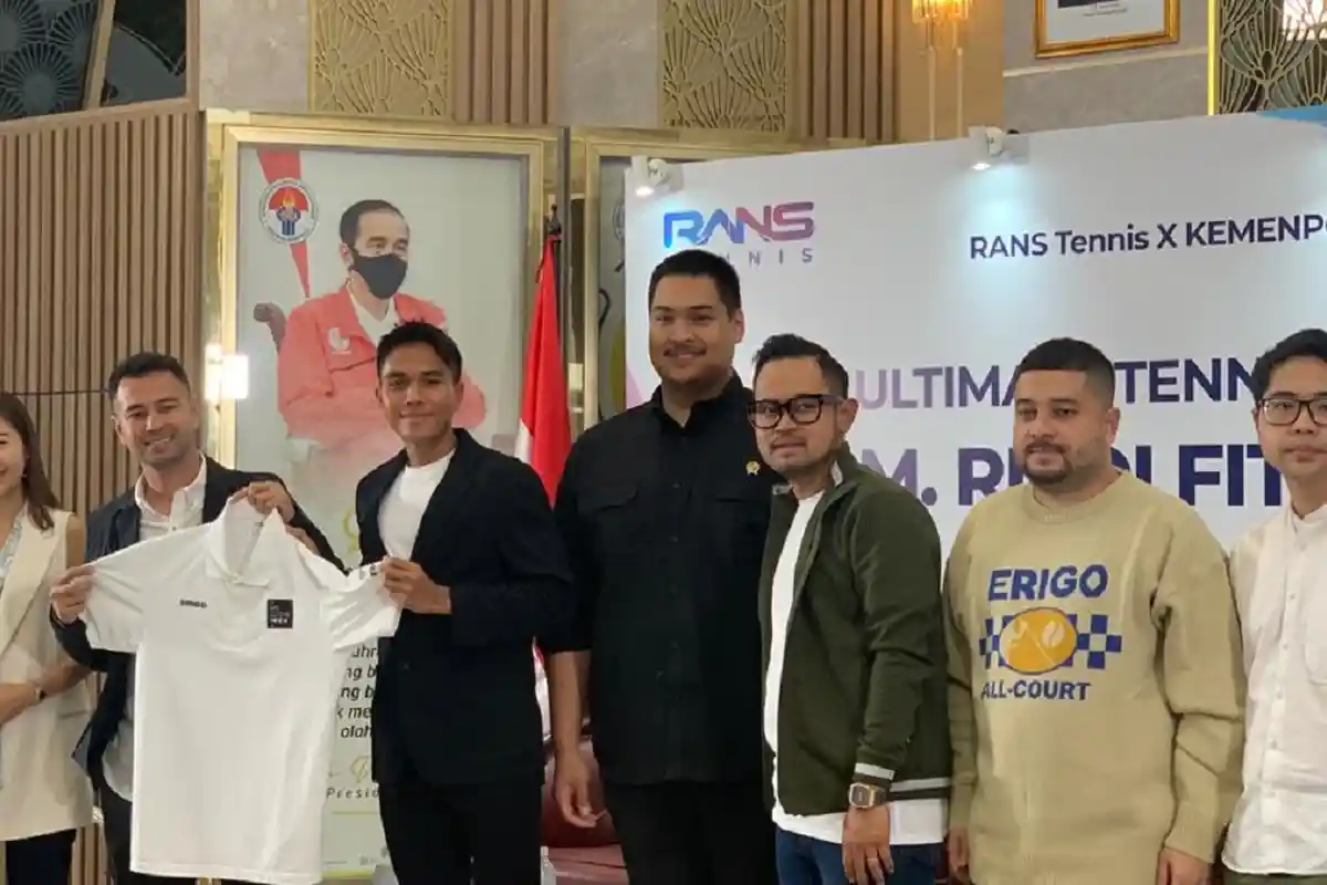 Raffi Ahmad Resmi Meluncurkan RANS Tenis dan Gandeng Rifqi Fitriadi Sebagai Atlet Pertama