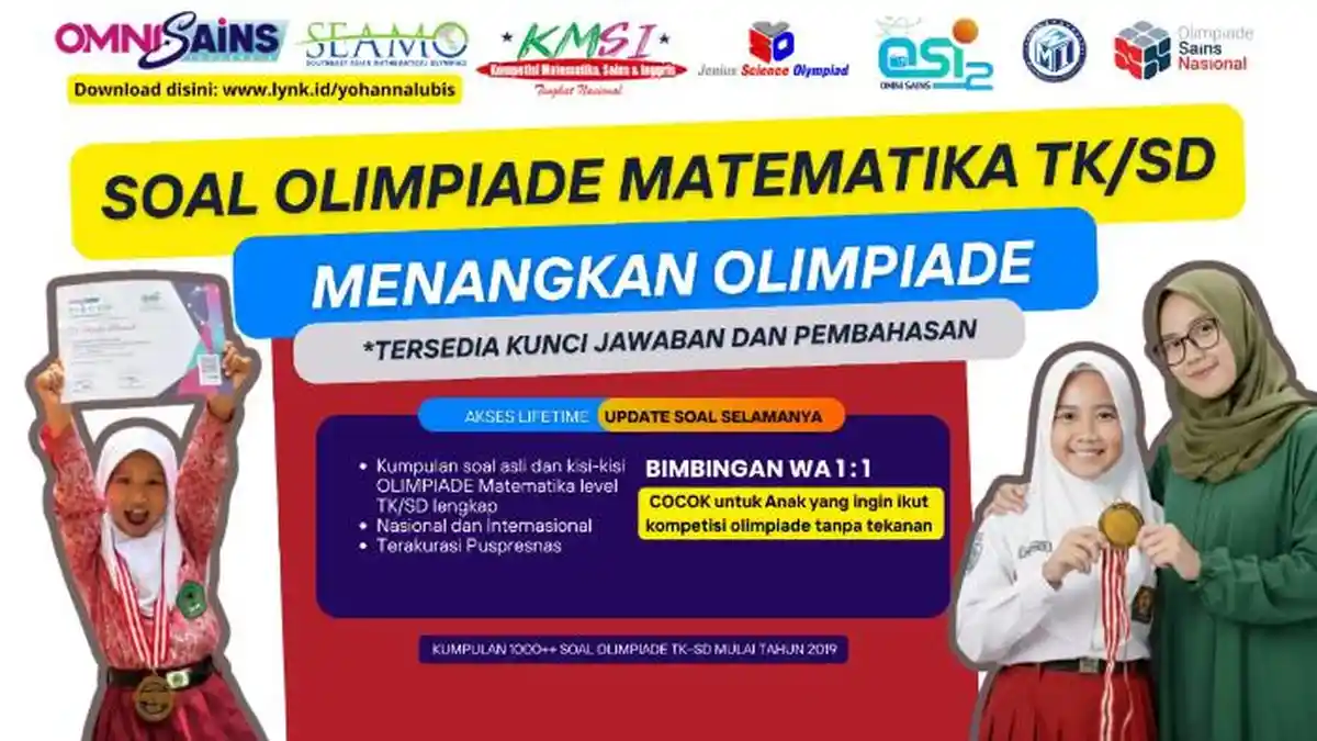 Dari Rumah, Anak Bisa Latihan Soal Olimpiade Matematika Nasional & Internasional di Sini!