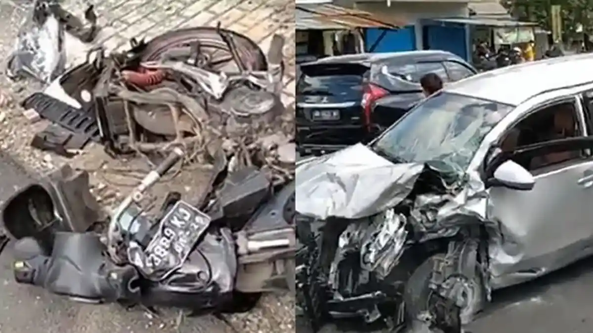 Kecelakaan Maut di Prambanan Klaten : Avanza Silver Hantam Pemotor, Sempat Terseret Beberapa Meter