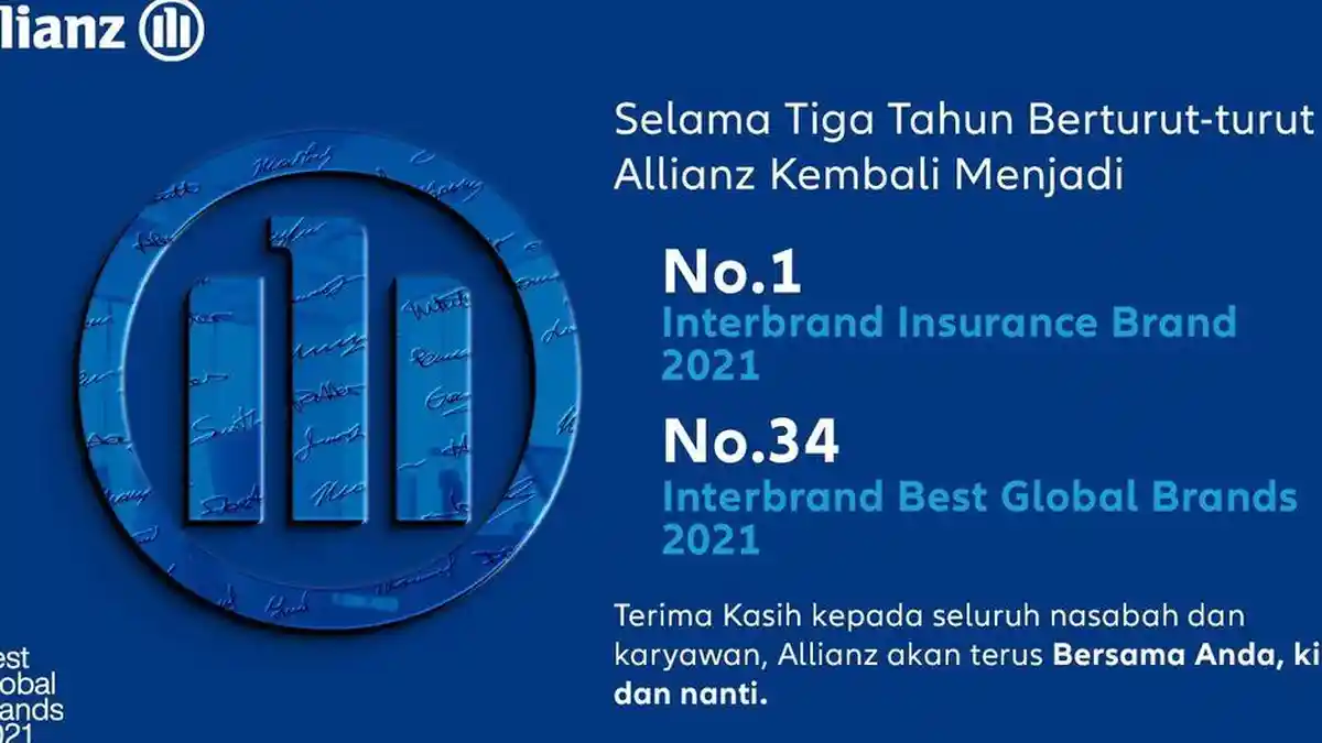 Jadi Merek Asuransi Bernilai, Allianz Raih Best Global Brand 2021 