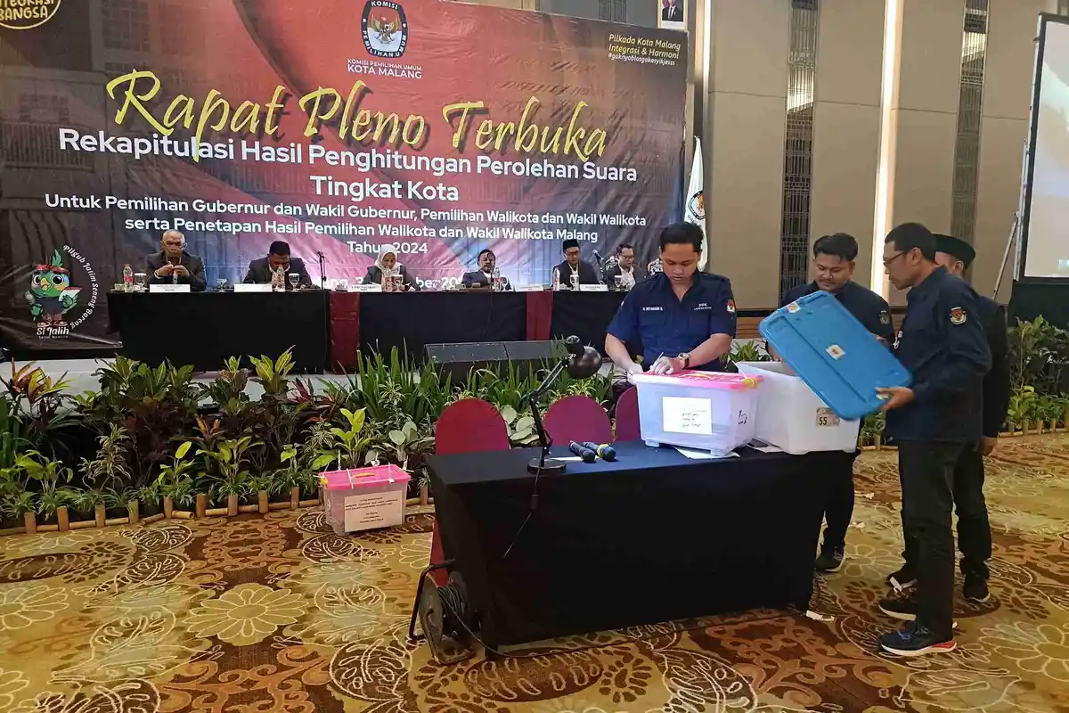 Pilkada Kota Malang 2024: KPU Kota Malang Umumkan Wahyu-Ali Unggul di Lima Kecamatan