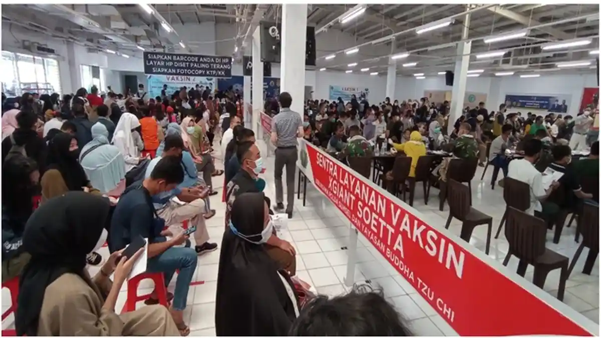 Sentra Vaksin Ex Giant Soekarno Hatta Palembang Gelar Vaksinasi Dosis 2, Sehari Target 2000 Warga