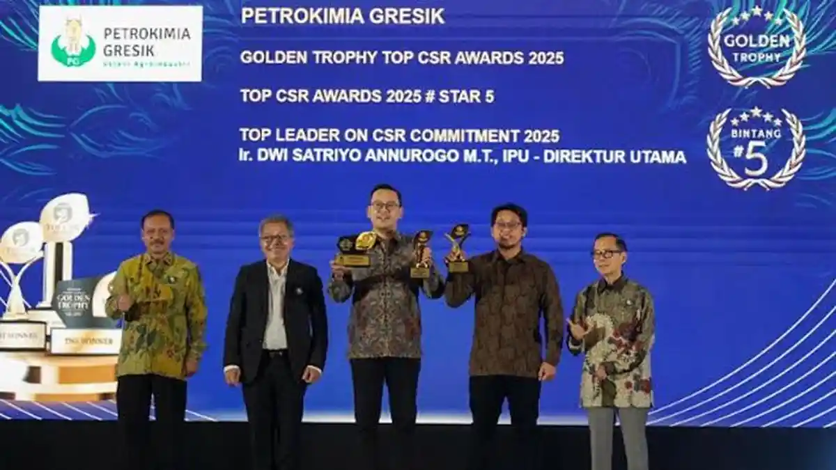 PT Petrokimia Gresik Raih Golden Star Trophy di Top CSR Awards 2025 untuk 4 Kali Berturut-Turut
