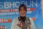 Polwan Polres Sumenep Brigadir Novi Siap Berlari Ramaikan Ajang BHC Run 2026