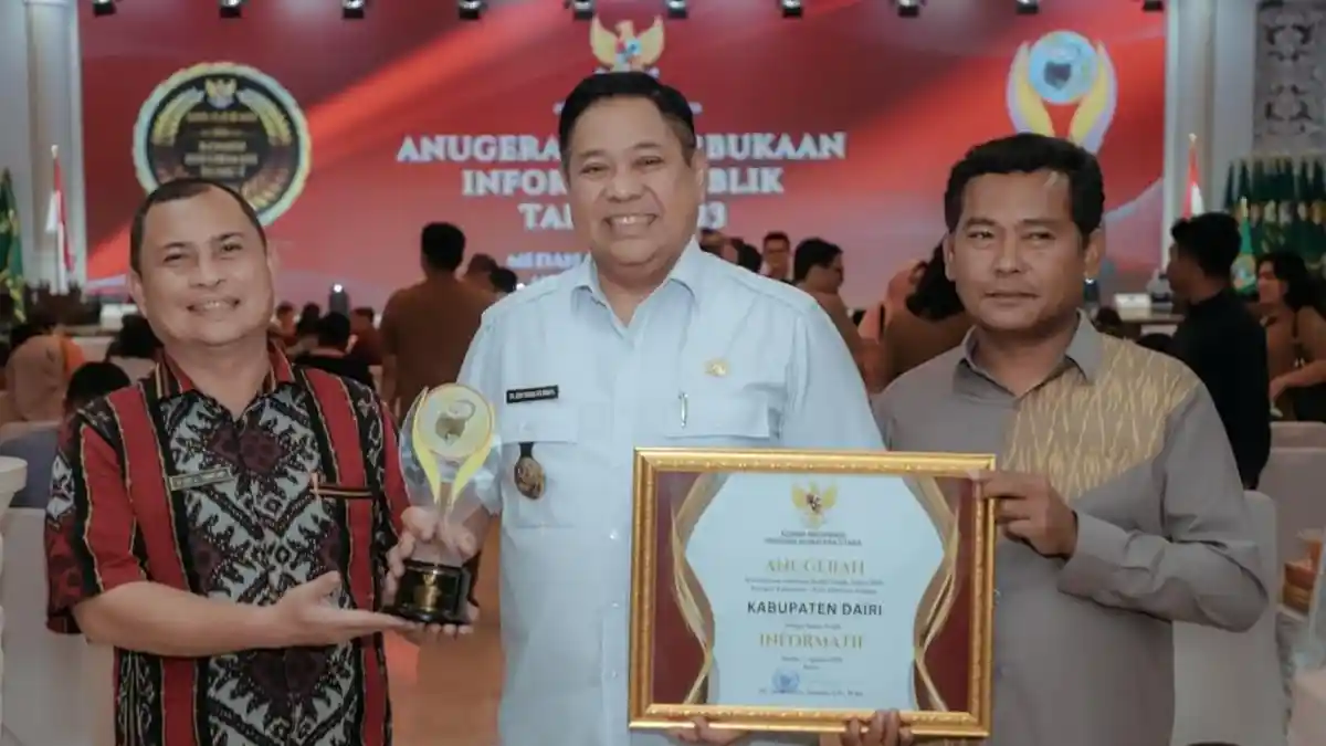Puji Tuhan Pemkab Dairi Raih Penghargaan Anugerah Keterbukaan Informasi Publik