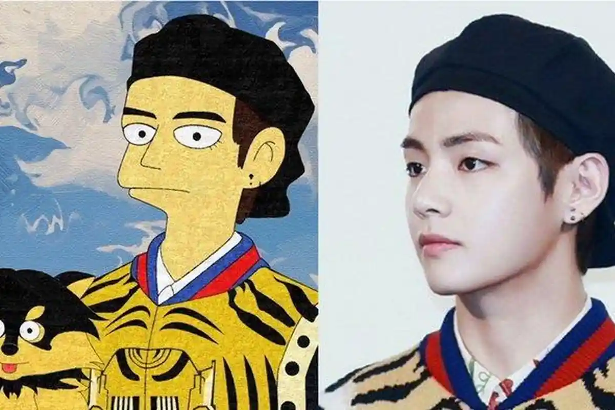 V BTS Ternyata Diidolakan Idol KPop Dongkyu Spectrum, Sampai Gambar Karakter Vimpson Untuk V