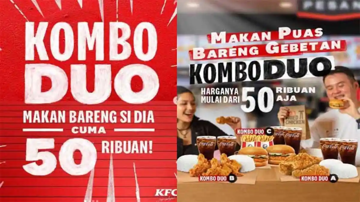 PROMO KFC Hari Ini 29 Agustus 2021, Pilihan 3 Menu KFC Kombo Duo Harga Hemat Cuma 50 Ribuan