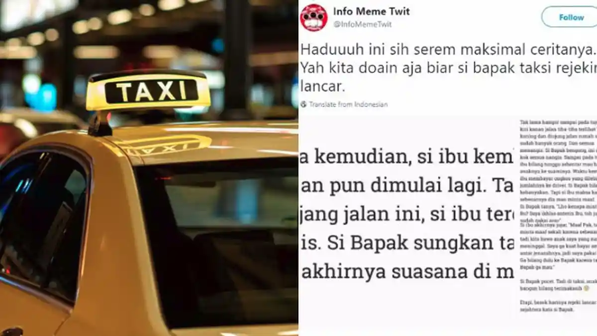 Sempat Dapat Ucapan Terima Kasih dan Doa, Sopir Taksi Ini Tak Tahu Anak Penumpangnya Sudah Meninggal