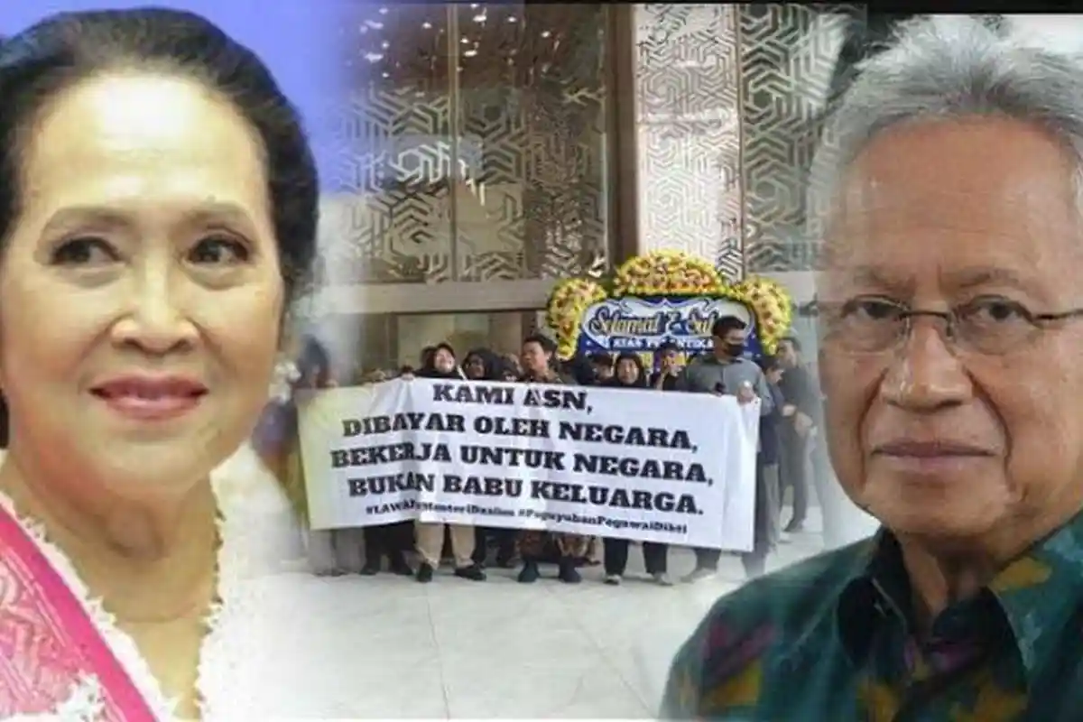 Potret Spanduk Demo Pegawai Kemendikti Saintek: Bukan Babu Keluarga hingga Minta Bantuan Presiden