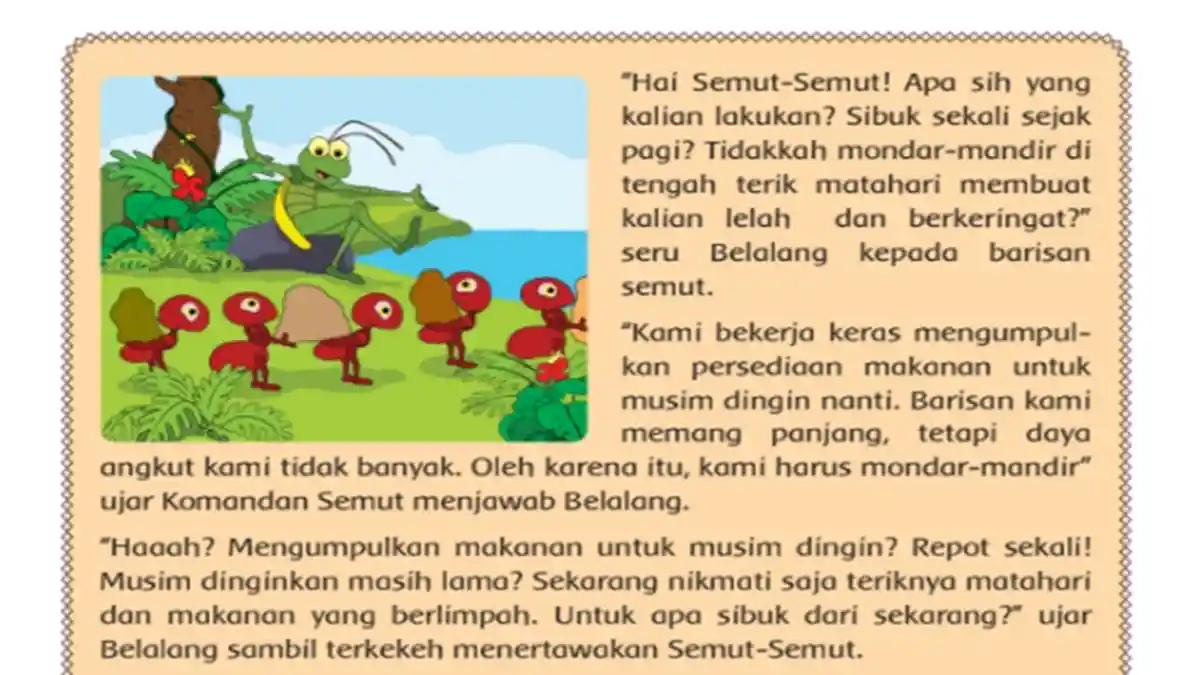 Kunci Jawaban Buku Tema 7 Kelas 6 Halaman 105 106: Apa yang Dilakukan Sekelompok Semut?