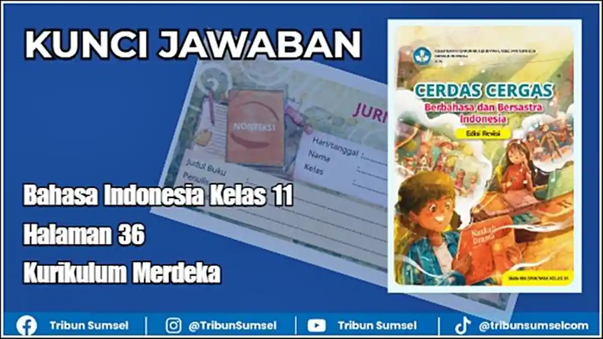 Kunci Jawaban Bahasa Indonesia Kelas 11 Halaman 36 Kurikulum Merdeka, Jurnal Membaca Bab 1